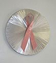 breast cancer ribbon art sculpture