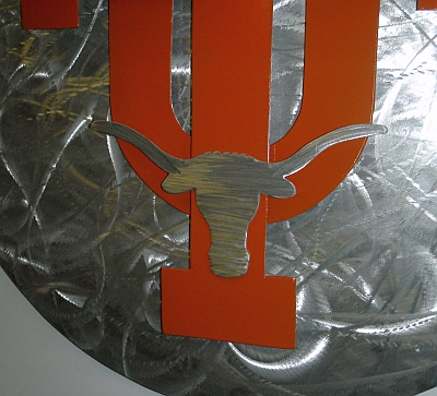 Texas longhorns logo sign in aluminum