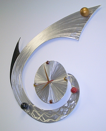clock, large wall clock , metal wall clock, tony viscardi, viscardi designs