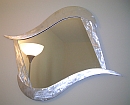 funky mirror design, mirror, abstract mirrors in brushed aluminum