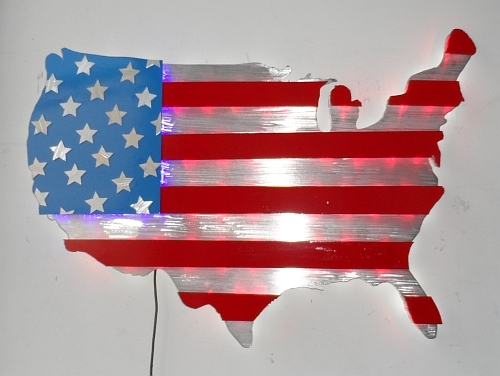 american flag led art,led wall sculpture, american flag metal sign,led american flag,american flags,USA flag,USA flags,USA art,USA flag art