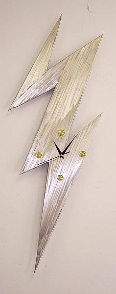 KatVonD art clock. Custom art. KaT vON d LIGHTNING BOLT ART CLOCK clock for kat von d of La ink in hollowood los angeles