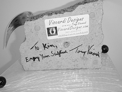 Signed Kim Kardashian tabletop sculpture by Tony Viscardi