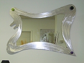abstract mirror, funky styled mirror, art mirror,artist made mirror in contemporary design