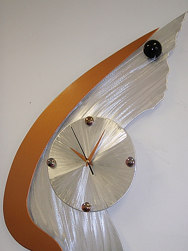 contemporary clock, abstract art,abstract clock, viscardi designs, tony viscardi, functional art, clocks, clock, large clock, 