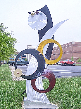 outdoor sculpture in metal,out door sculpture in brushed aluminum,outdoor sculpture in all sizes