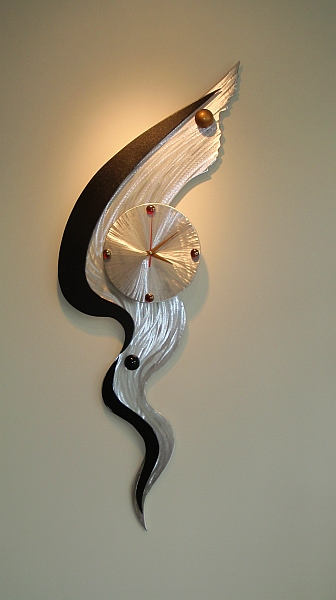 abstract clock design fro hair salons and nail salons