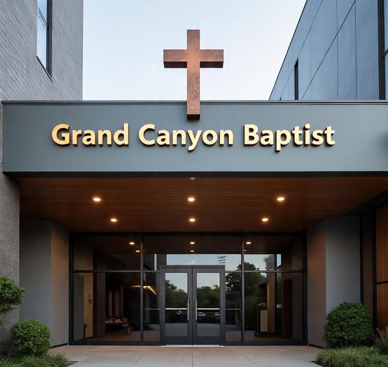 Fabrication process of custom church signage  Layered aluminum and acrylic used in church lettering