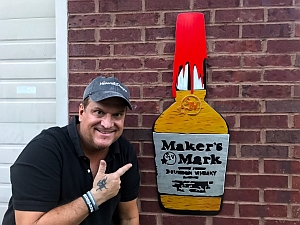 Makers Mark cnc cut Logo bottle