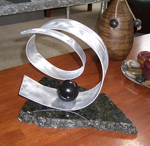 table top sculpture,sculpture in aluminum and tabletop sculpture for mantel