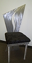 artist chair, dining chair art, aluminum dining chair in contemporary design