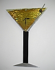 martini art sculpture in metal and aluminum