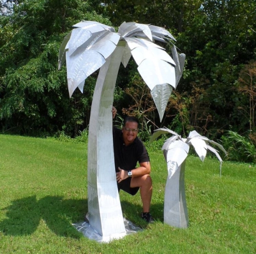 palm tree and aluminum palm tree. This palm tree sculpture is one aweome palm tree