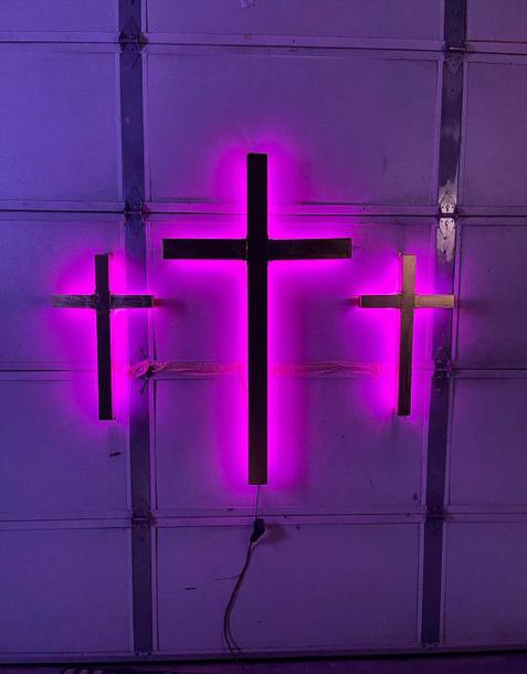 3 LED color changing LED crosses